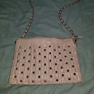 Forever 21 studded bag cream/beige